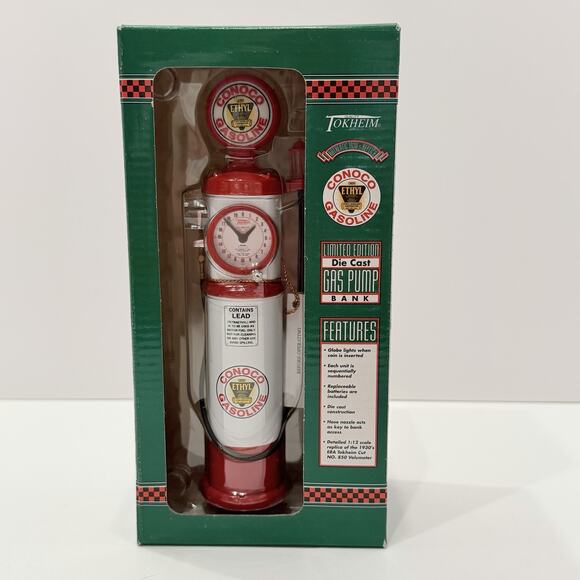 Conoco Other - Crown Premium 1:12 Scale Die-Cast 1930's ERA Tokheim Gas Pump Conoco Ethyl Globe